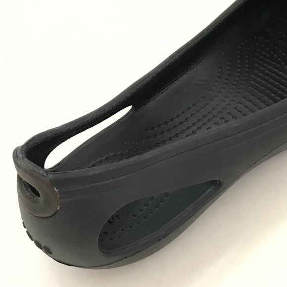 CROCS Kadee Ballet Flats Black Slip On Flats Women’s Size 9 - Picture 3 of 15